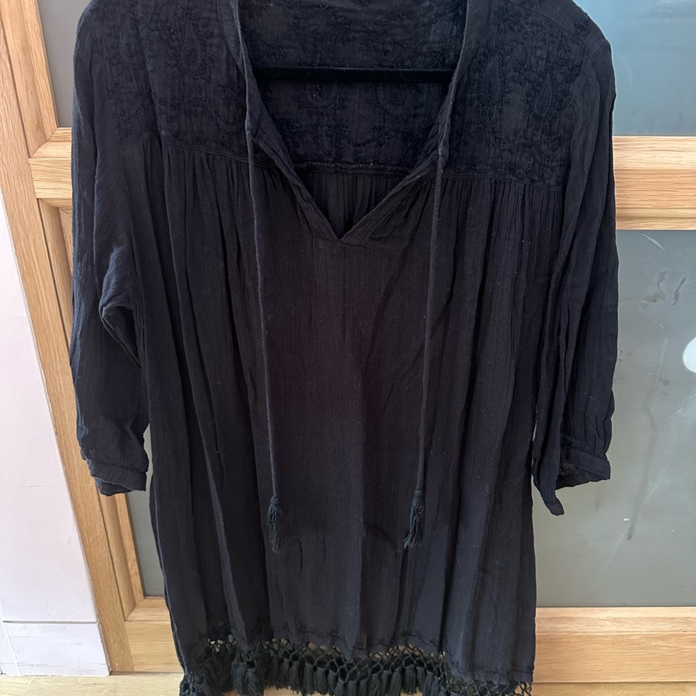 Roller Rabbit Black Tunic/CoverUp - XL